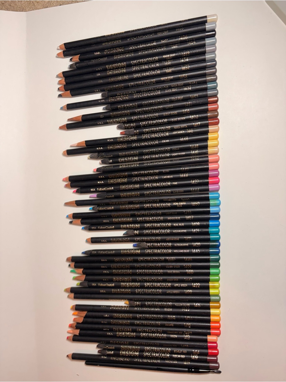 Vintage Faber-Castell Design Spectracolor Pencil Set Assorted Colors 50 of 60